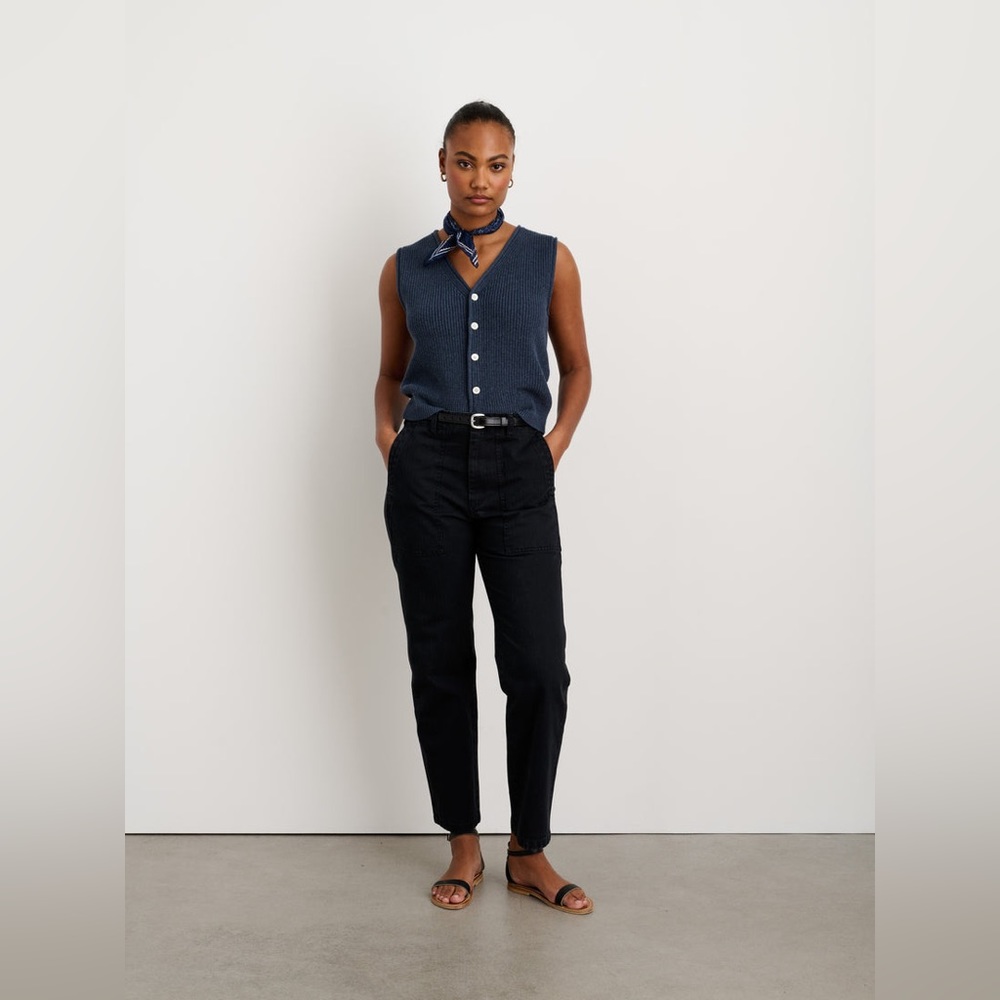 Alex Mill Neil Utility pant in herringbone black sz 2